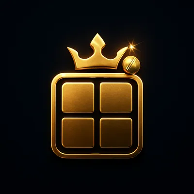 Golden four-tile bento grid glyph for all cricket betting ID and casino games