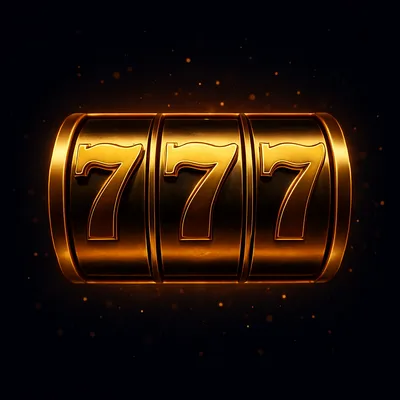 Golden 777 slot machine reel icon on cricket betting ID panel
