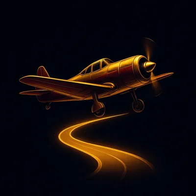 Golden Aviator crash plane taking off from glowing runway for cricket betting ID