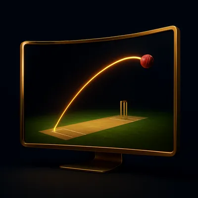 Virtual cricket scoreboard screen icon for 24/7 virtual sports betting